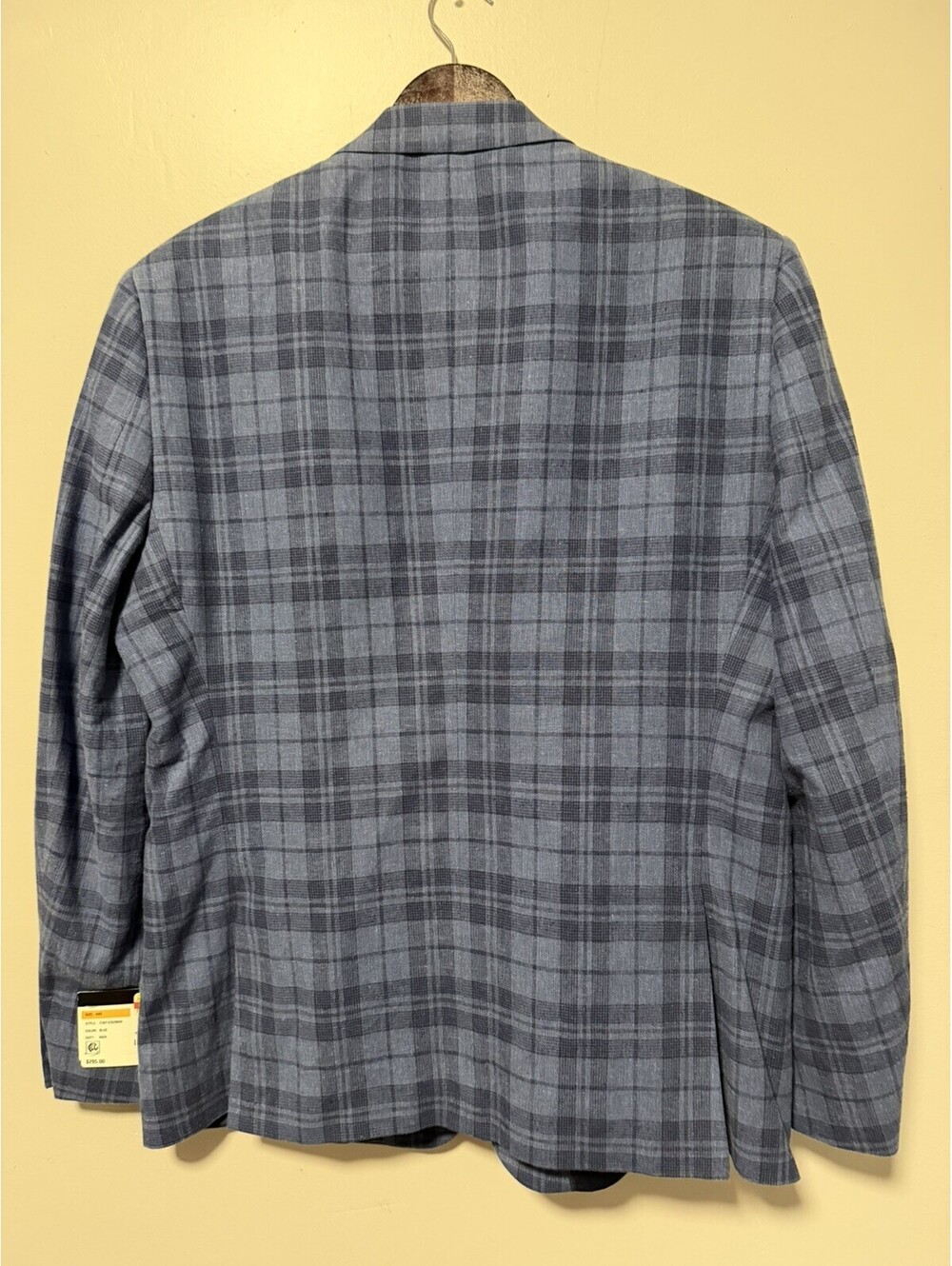 Bar Ill Slim 44R Sport Coat Jacket Blazer Blue Check MSRP $295 New w Tags - Picture 2 of 8